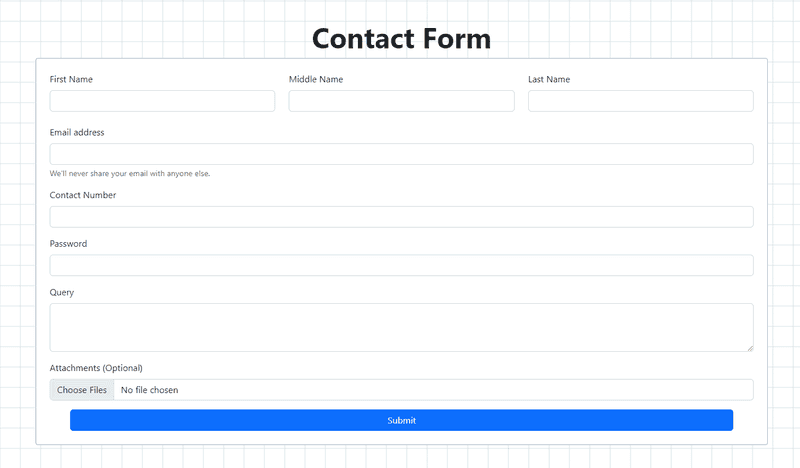 contact form