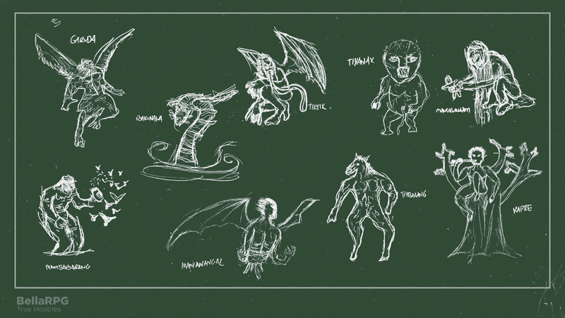 BellaRPG sketch of true hostile entities