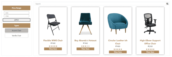 view of shop filter by type view of shop filter by type