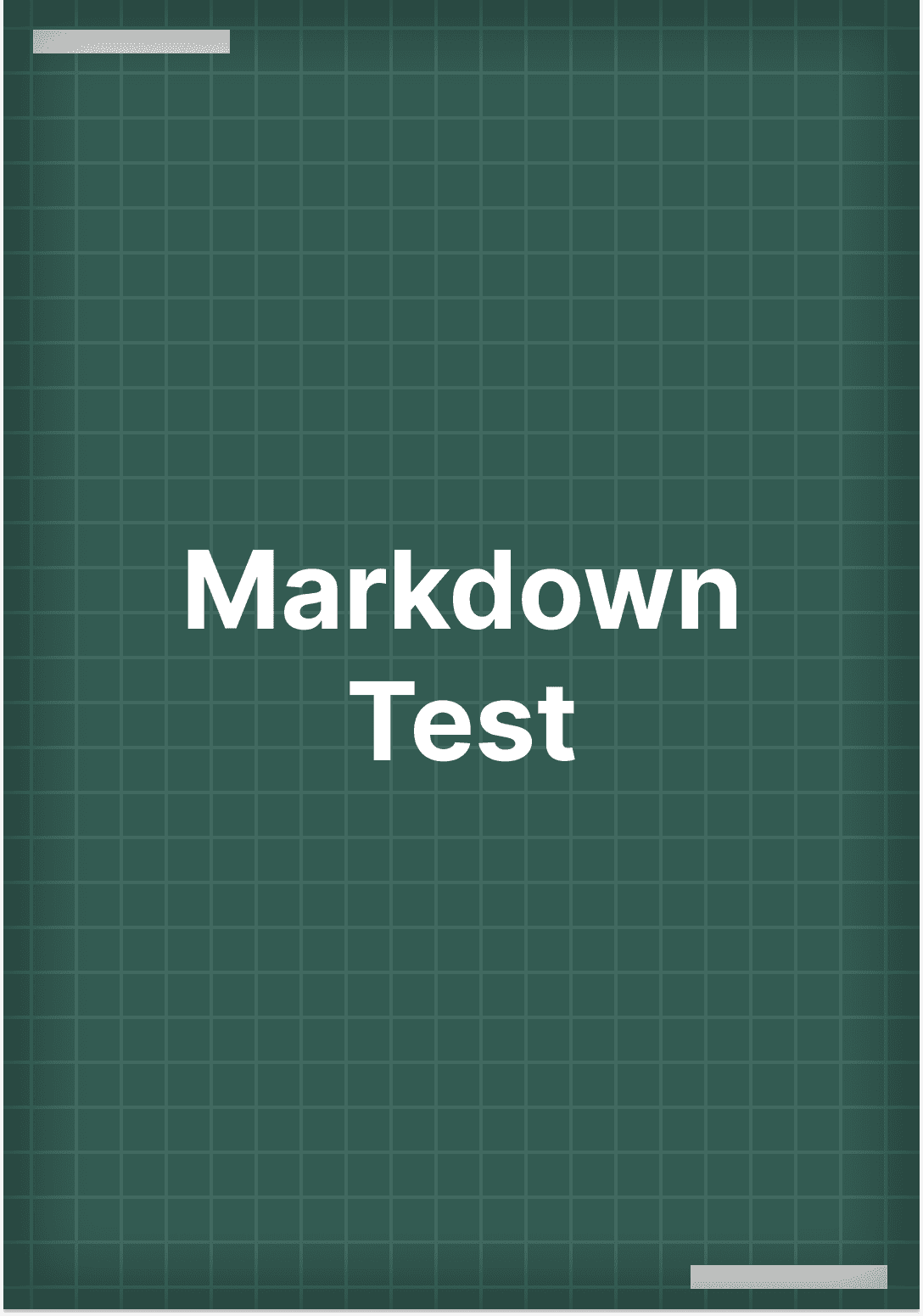 Cover image for project Markdown Test