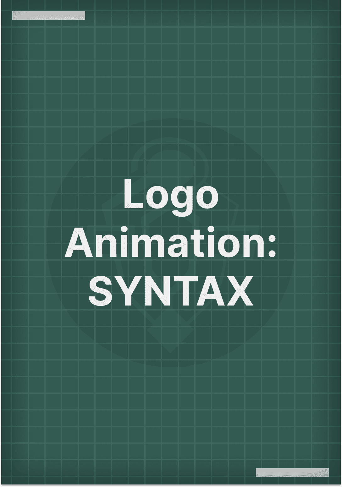 Cover image for project SYNTAX: Logo Animation